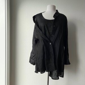 Caroline Rose Size 2X Top 100% Linen Easy Shirt Lagenlook Blouse SET Plus